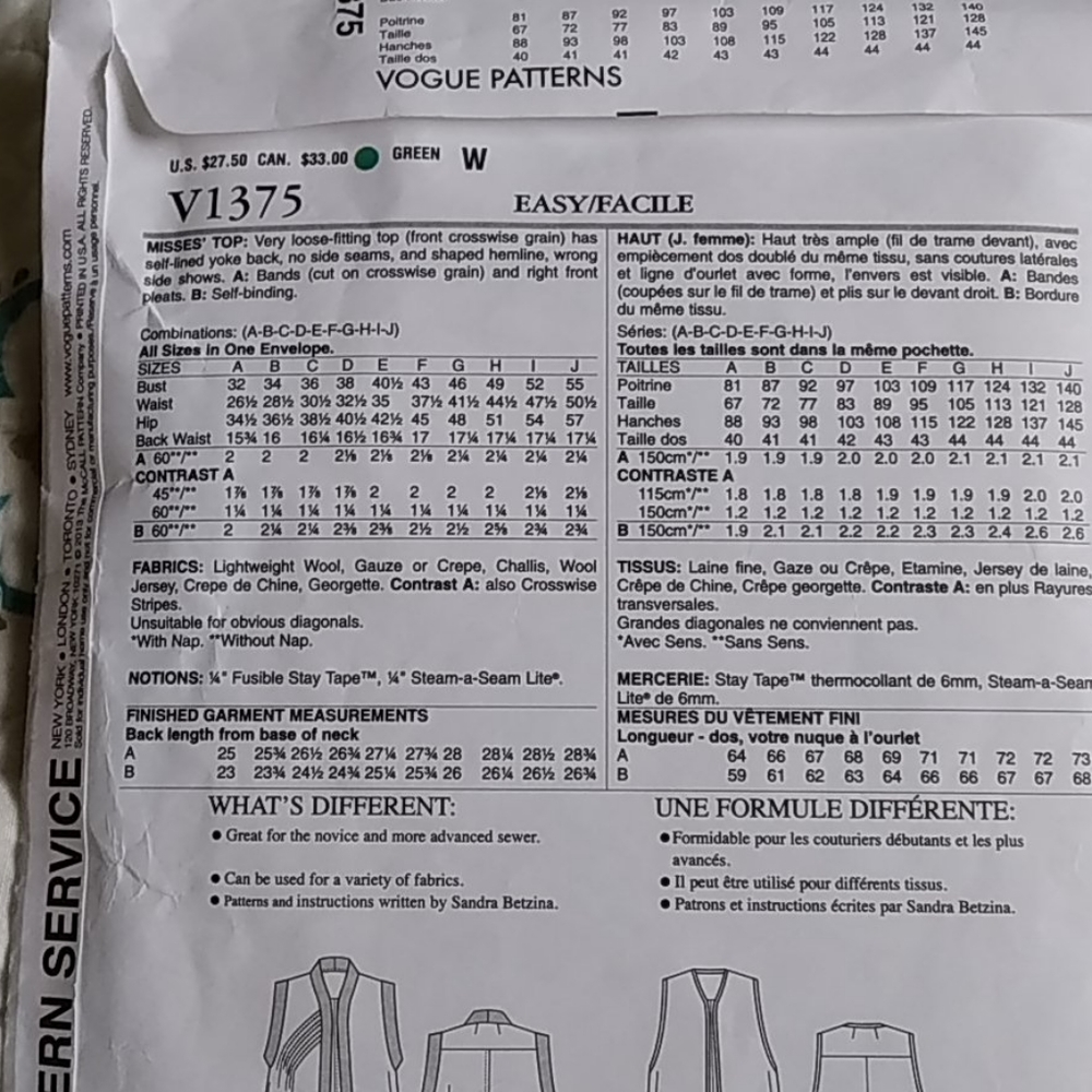 Vogue patterns original - Picture 5 of 5